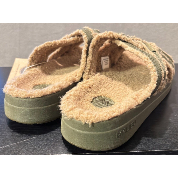 MALIBU SANDALS Zuma LX Sherpa Nylon Rubber Olive Green Men's Size 13 Sandals - Picture 5 of 9